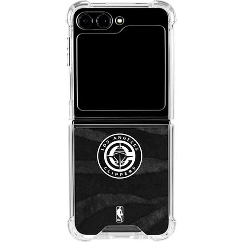 NBA LA Clippers Animal Print Galaxy Z Flip6 Clear Case